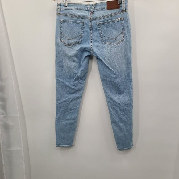 VANS light Wash Destroyed Busted Knee‎ Distressed Jeans Women's Size 10 - Picture 3 of 4